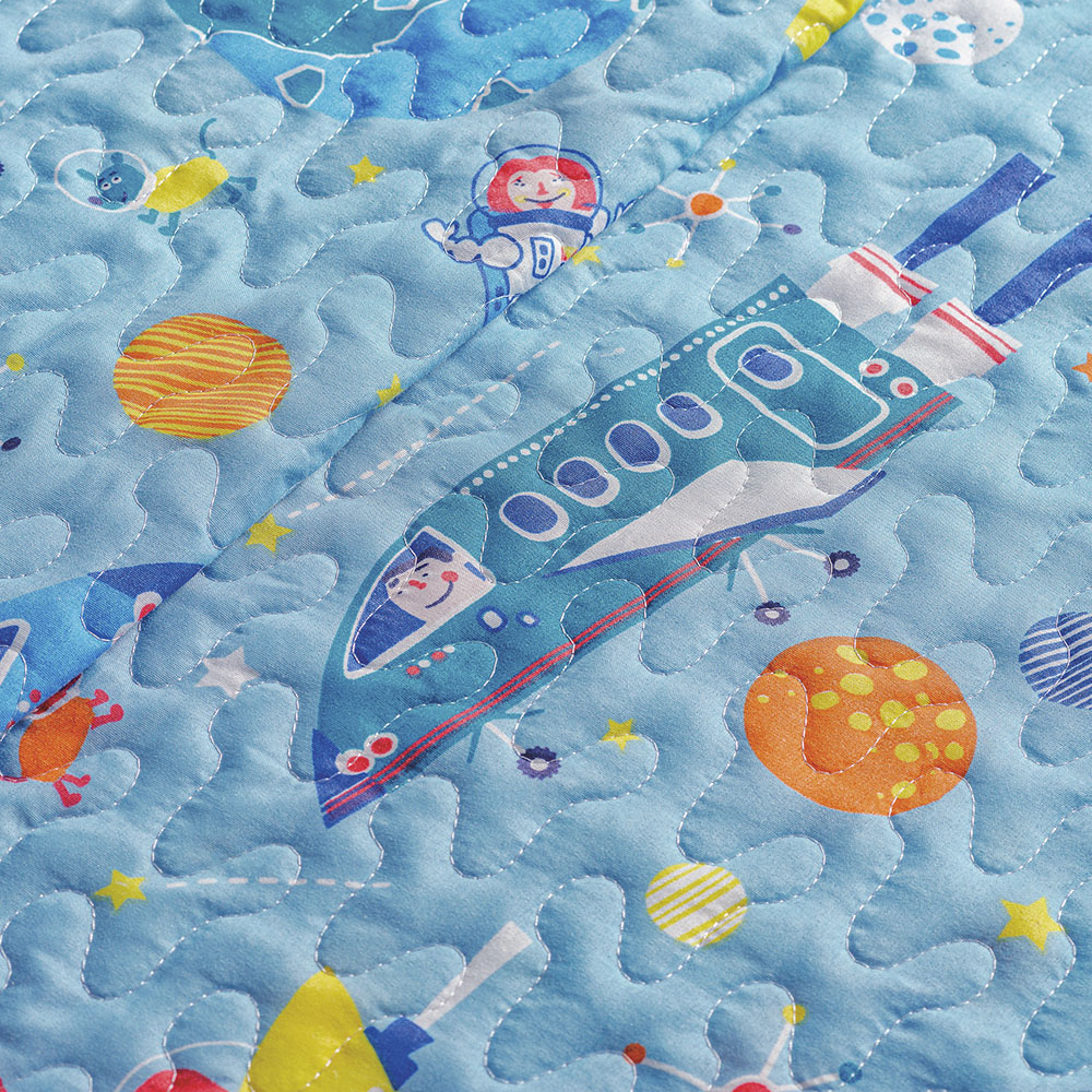 Colcha Solteiro Bouti Kids Dupla Face Estampado 2 Peças - Astronauta