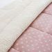 Edredom King Coberdrom Dupla Face Sherpa/Mantinha Petit Poá 1 Peça - Rosa