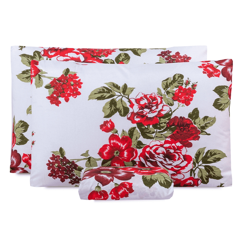 Jogo de Lençol Queen Classic Estampado 160 Fios 3 Peças - Eva