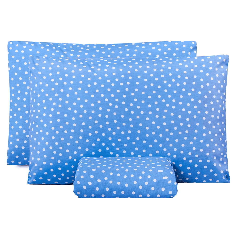 Jogo de Lençol Queen Classic Estampado 160 Fios 3 Peças - Poa Azul