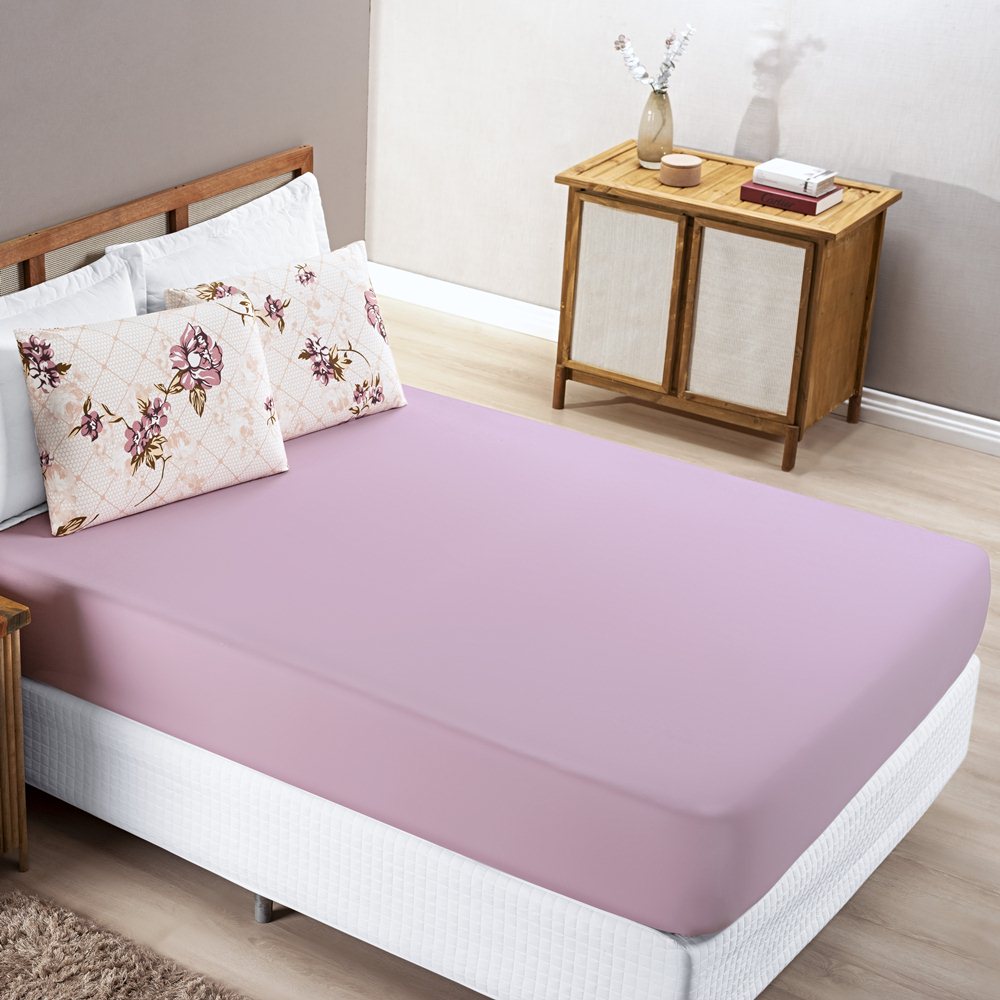 Jogo de Lençol Solteiro Quality Malha 100% Algodão 2 Peças - Floral Rose