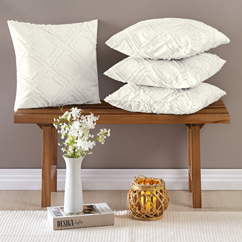 Kit 04 Almofadas Cheias Aveline 45cm x 45cm - Off White