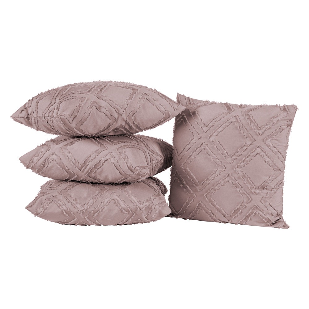 Kit 04 Almofadas Cheias Aveline 45cm x 45cm - Rose