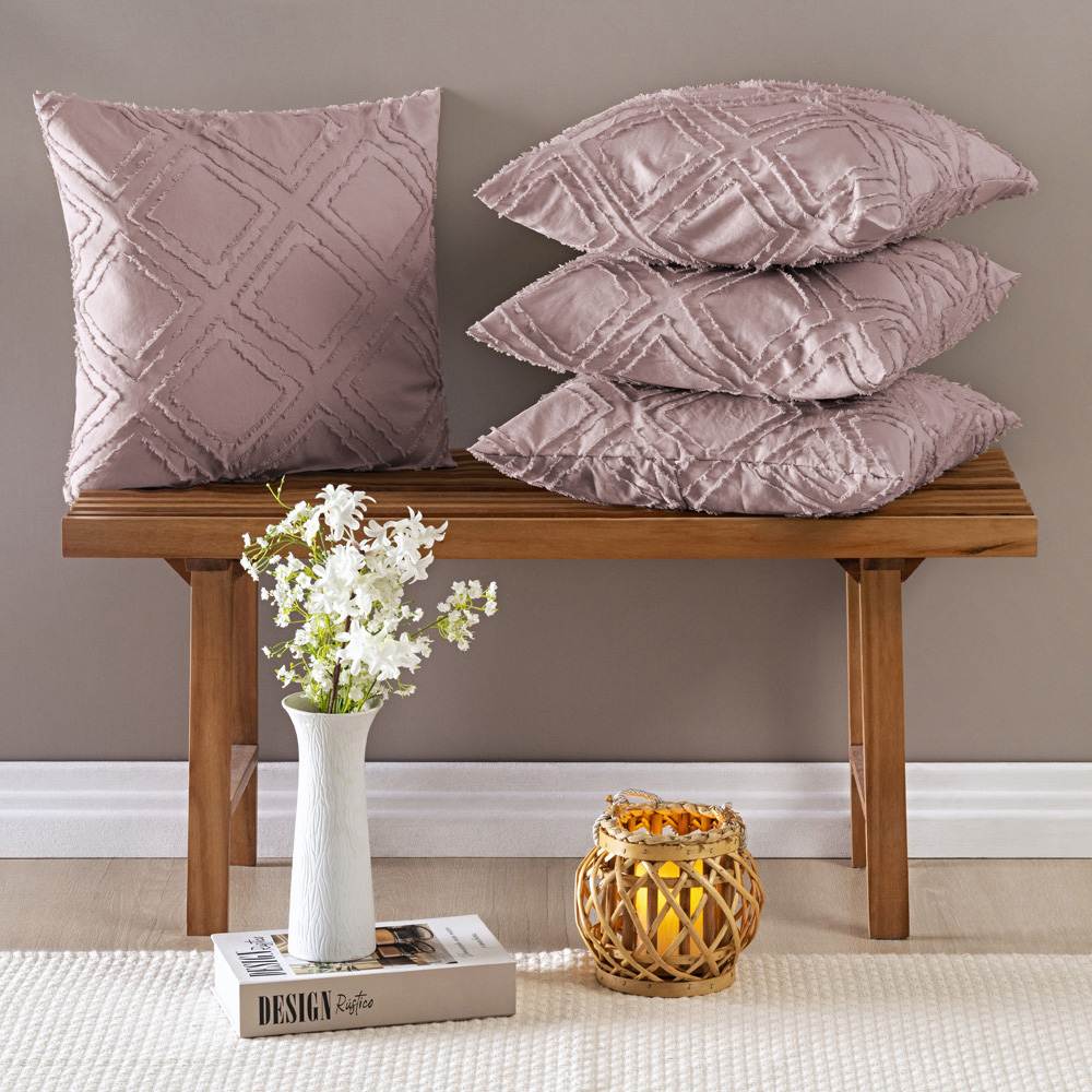 Kit 04 Almofadas Cheias Aveline 45cm x 45cm - Rose