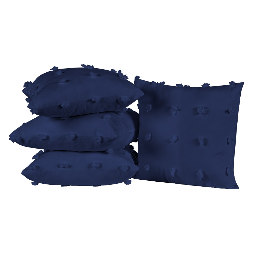 Kit 04 Almofadas Cheias Poppy 45cm x 45cm - Marinho