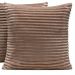 Kit 04 Almofadas Cheias Velvet Bariloche Manta Flannel 45cm x 45cm - Caqui