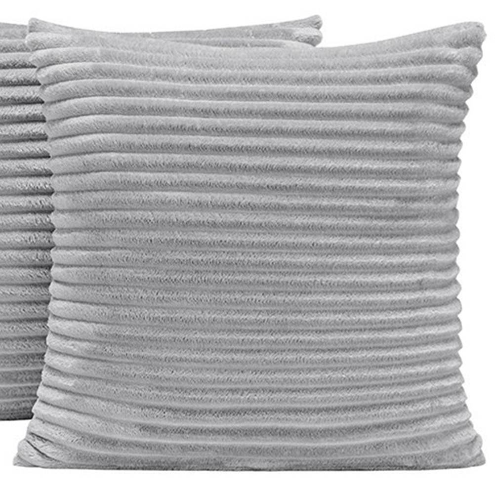 Kit 04 Almofadas Cheias Velvet Bariloche Manta Flannel 45cm x 45cm - Cinza