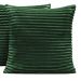 Kit 04 Almofadas Cheias Velvet Bariloche Manta Flannel 45cm x 45cm - Esmeralda