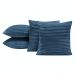 Kit 04 Almofadas Cheias Velvet Bariloche Manta Flannel 45cm x 45cm - Marinho