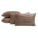 Kit 04 Almofadas Cheias Velvet Bariloche Manta Flannel 60cm x 30cm - Caqui