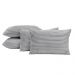 Kit 04 Almofadas Cheias Velvet Bariloche Manta Flannel 60cm x 30cm - Cinza