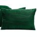Kit 04 Almofadas Cheias Velvet Bariloche Manta Flannel 60cm x 30cm - Esmeralda