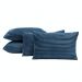 Kit 04 Almofadas Cheias Velvet Bariloche Manta Flannel 60cm x 30cm - Marinho