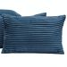 Kit 04 Almofadas Cheias Velvet Bariloche Manta Flannel 60cm x 30cm - Marinho