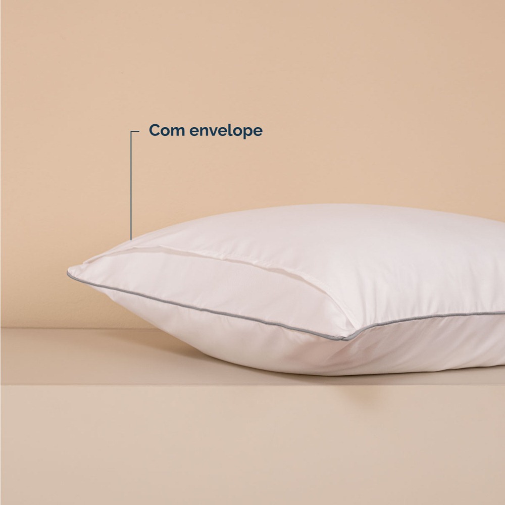 Kit 2 Fronhas Linea 50cm x 70cm Micropercal 200 Fios - Cinza
