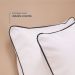 Kit 2 Fronhas Linea 50cm x 70cm Micropercal 200 Fios - Preto