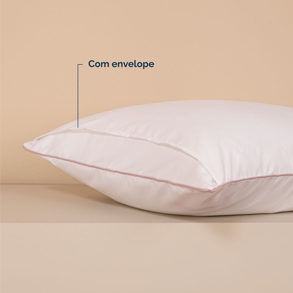 Kit 2 Fronhas Linea 50cm x 70cm Micropercal 200 Fios - Rose