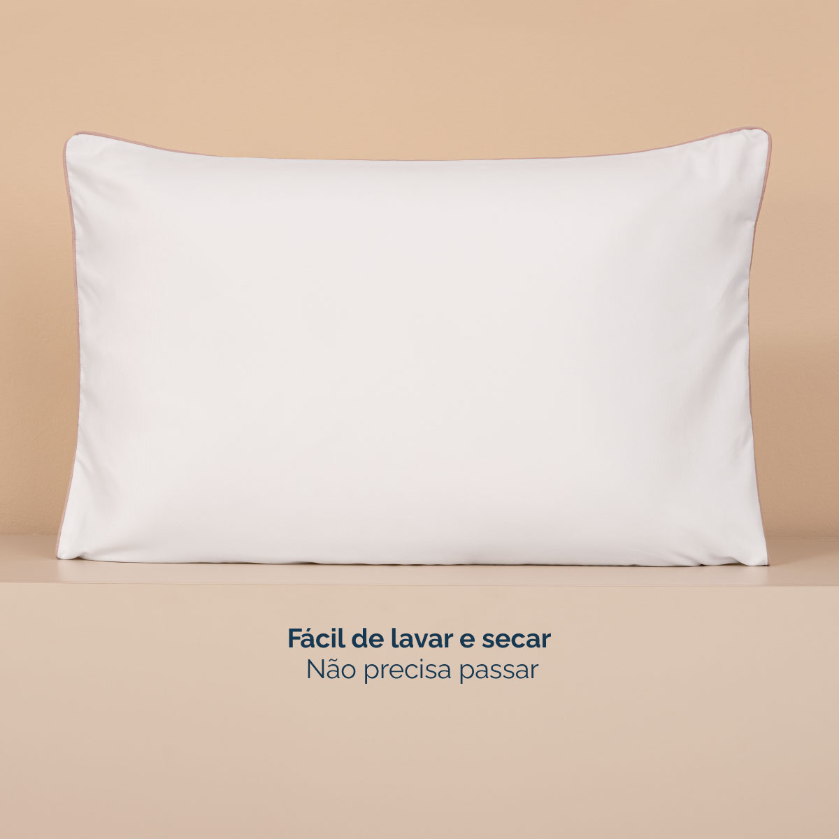Kit 2 Fronhas Linea 50cm x 70cm Micropercal 200 Fios - Rose