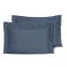 Kit 2 Fronhas Slim com 3 Abas 50cm x 70cm Micropercal 200 Fios - Marinho