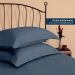 Kit 2 Fronhas Slim com 3 Abas 50cm x 70cm Micropercal 200 Fios - Marinho