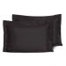Kit 2 Fronhas Slim com 3 Abas 50cm x 70cm Micropercal 200 Fios - Preto