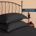 Kit 2 Fronhas Slim com 3 Abas 50cm x 70cm Micropercal 200 Fios - Preto