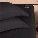 Kit 2 Fronhas Slim com 3 Abas 50cm x 70cm Micropercal 200 Fios - Preto