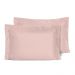 Kit 2 Fronhas Slim com 3 Abas 50cm x 70cm Micropercal 200 Fios - Rose