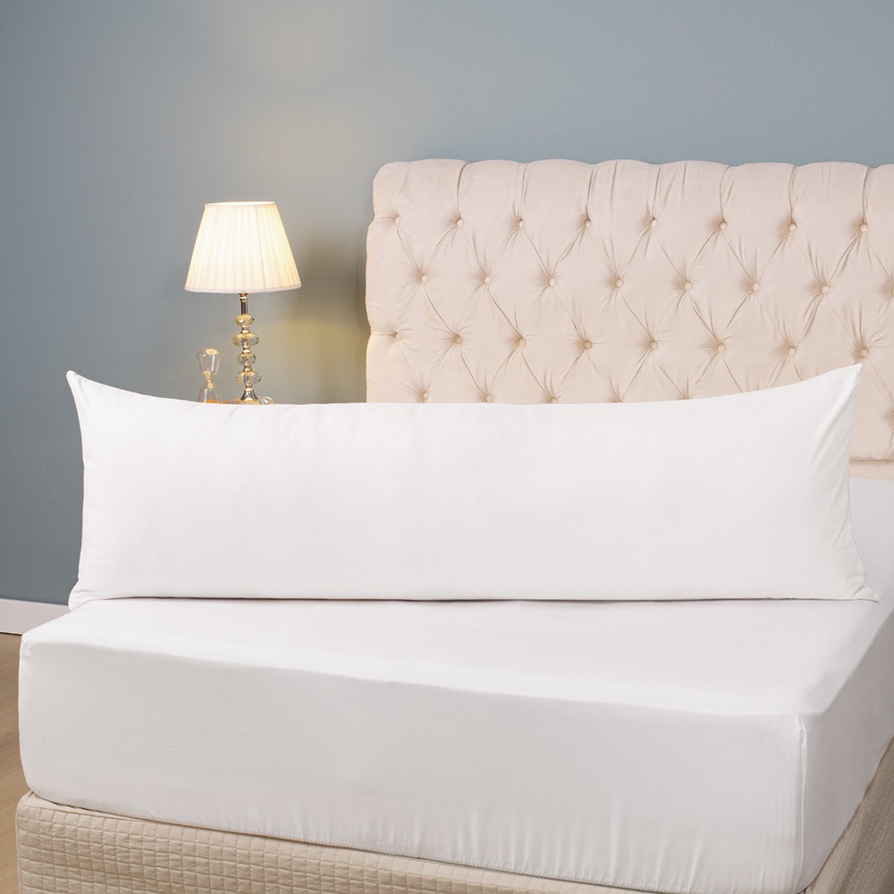 Kit 2 Fronhas para Travesseiro de Corpo Slim 1,50cm x 50cm - Branco