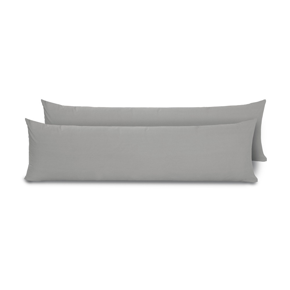 Kit 2 Fronhas para Travesseiro de Corpo Slim 1,50cm x 50cm - Cinza