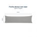 Kit 2 Fronhas para Travesseiro de Corpo Slim 1,50cm x 50cm - Cinza