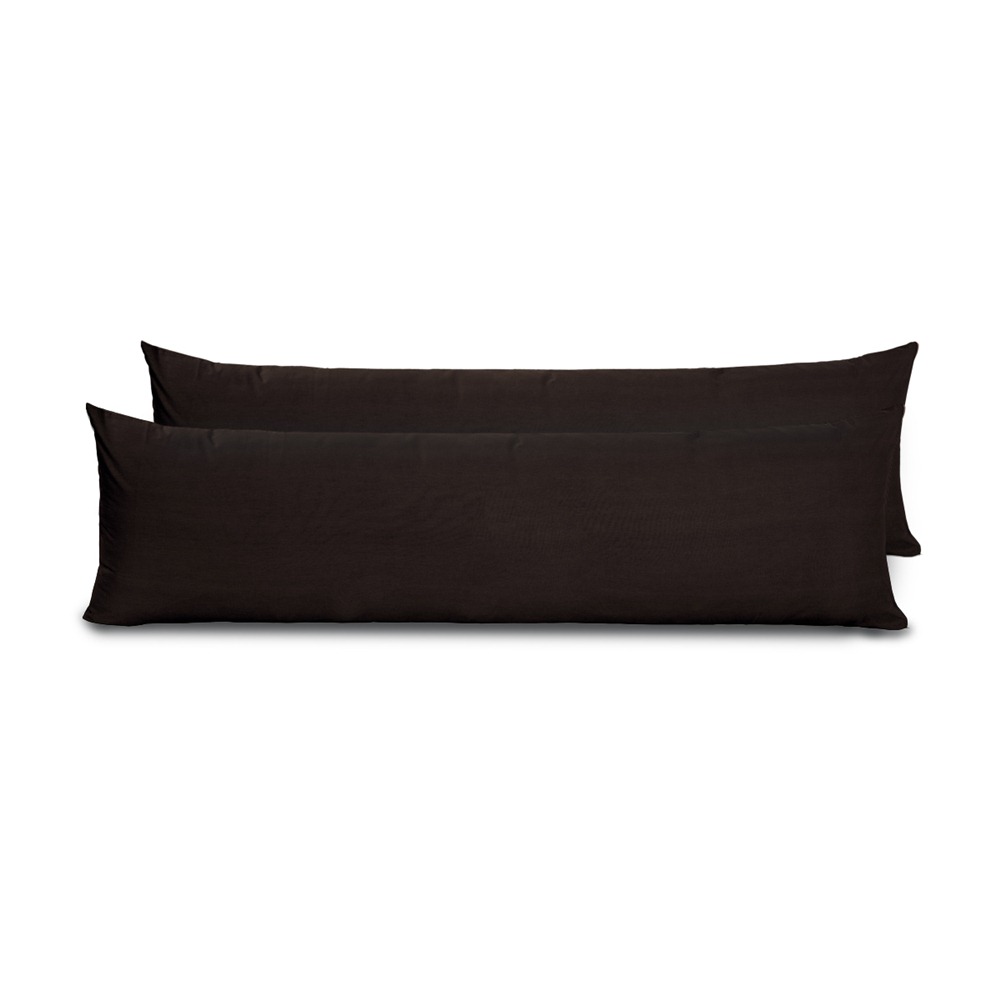Kit 2 Fronhas para Travesseiro de Corpo Slim 1,50cm x 50cm - Preto