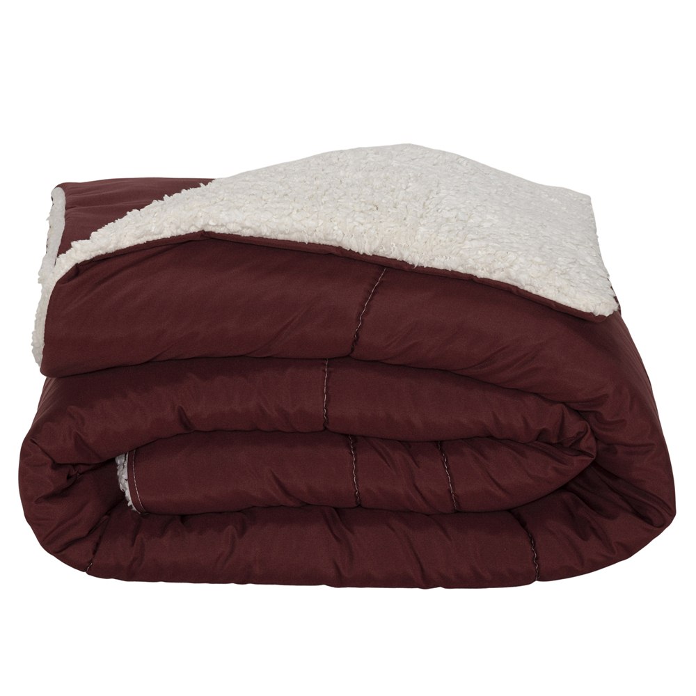 Kit Edredom Solteiro Coberdrom Soft Hipercal/Sherpa 3 Peças - Vermelho