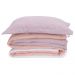 Kit Edredom Solteiro Colorful Dupla Face Linho e Hipercal 400 Fios 5 Peças - Rosa