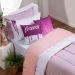Kit Edredom Solteiro Colorful Dupla Face Linho e Hipercal 400 Fios 5 Peças - Rosa