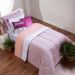 Kit Edredom Solteiro Colorful Dupla Face Linho e Hipercal 400 Fios 5 Peças - Rosa