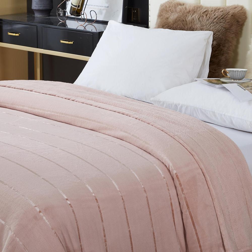 Manta Cobertor Queen Roma Flannel Ultrasoft - Rose