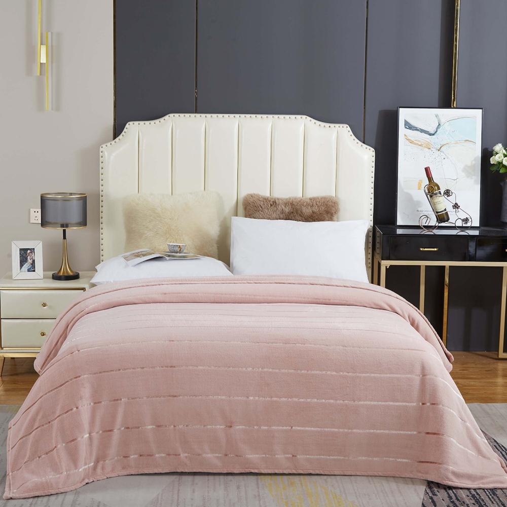 Manta Cobertor Queen Roma Flannel Ultrasoft - Rose