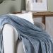 Manta Cobertor Queen Siberia Flannel Microfibra - Azure Azul