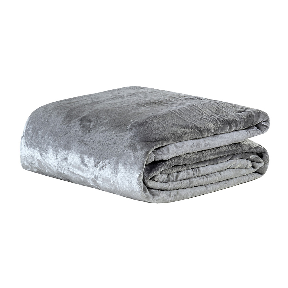 Manta Cobertor Queen Siberia Flannel Microfibra - Flint Cinza
