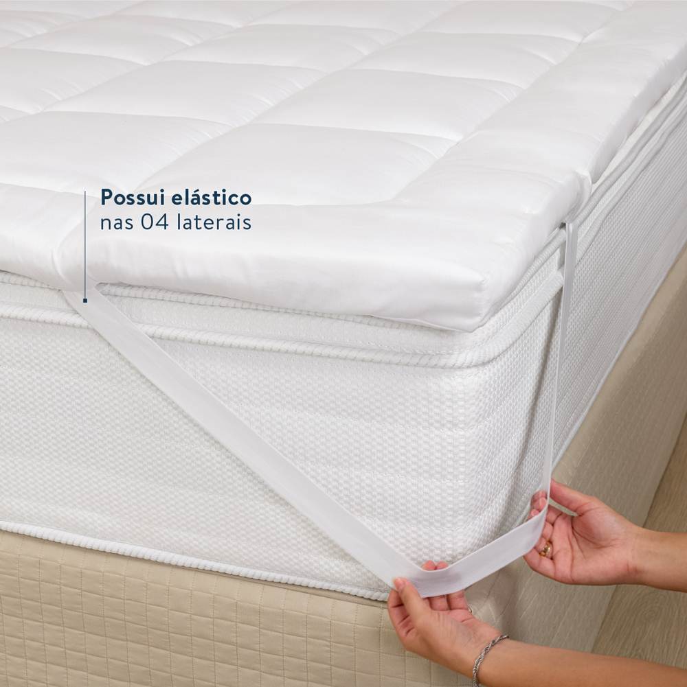 Pillow Top King Toque de Pluma Micropercal 200 Fios - 1 Peça