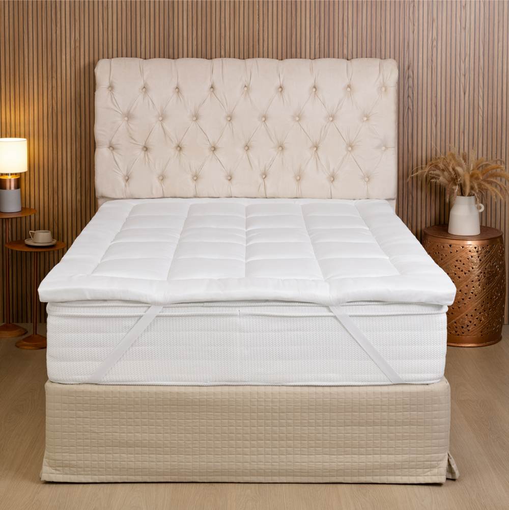 Pillow Top King Toque de Pluma Micropercal 200 Fios - 1 Peça