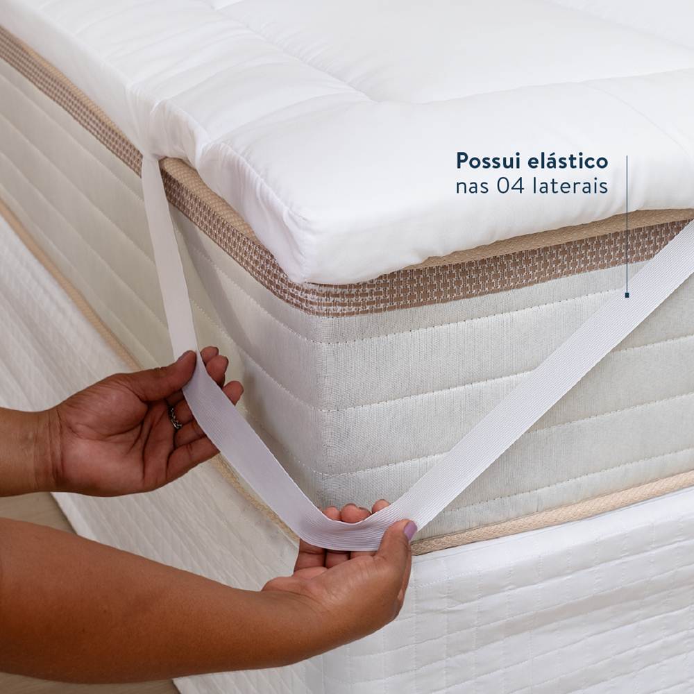 Pillow Top Solteiro Toque de Pluma Micropercal 200 Fios - 1 Peça