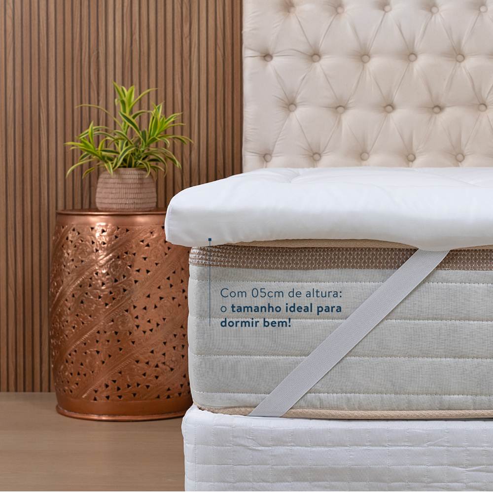 Pillow Top Solteiro Toque de Pluma Micropercal 200 Fios - 1 Peça