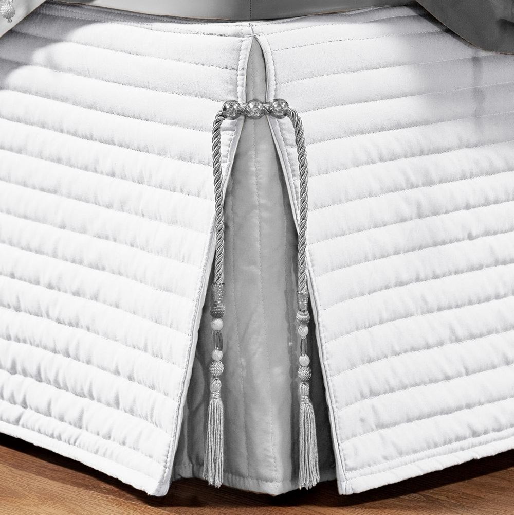 Saia Para Cama Box Casal Padrão Dual 1 Peça Matelada - Branco