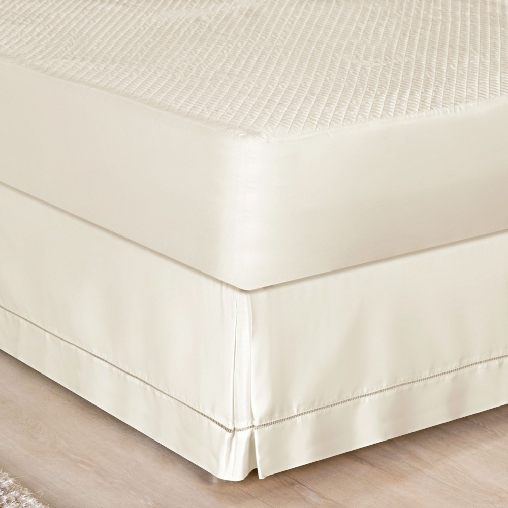 Saia Para Cama Box King Ponto Palito 1 Peça - Palha