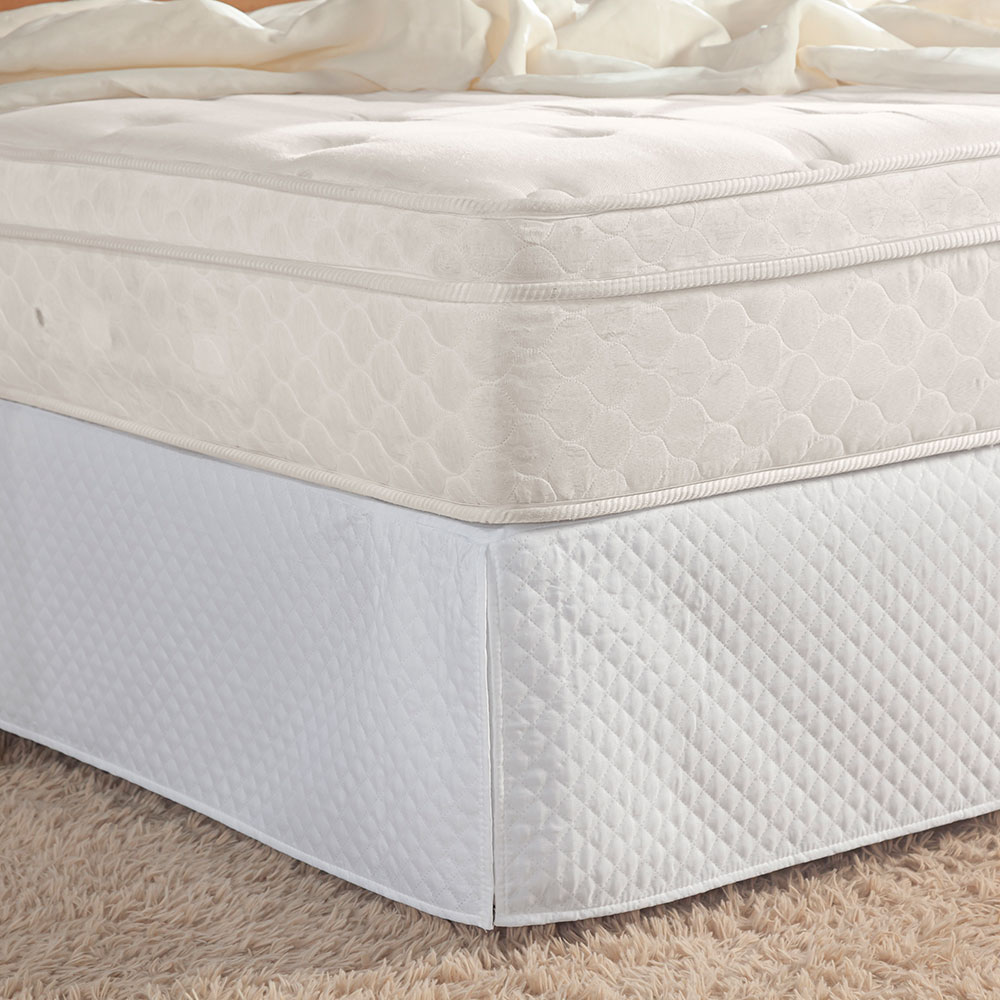 Saia Para Cama Box Solteiro Pratic Matelada 1 Peça - Branco