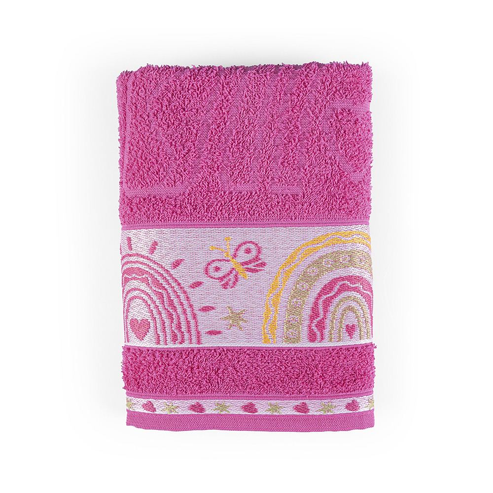 Toalha de Banho Kids Minimi 100% Algodão 1 Peça - Rainbow Pink