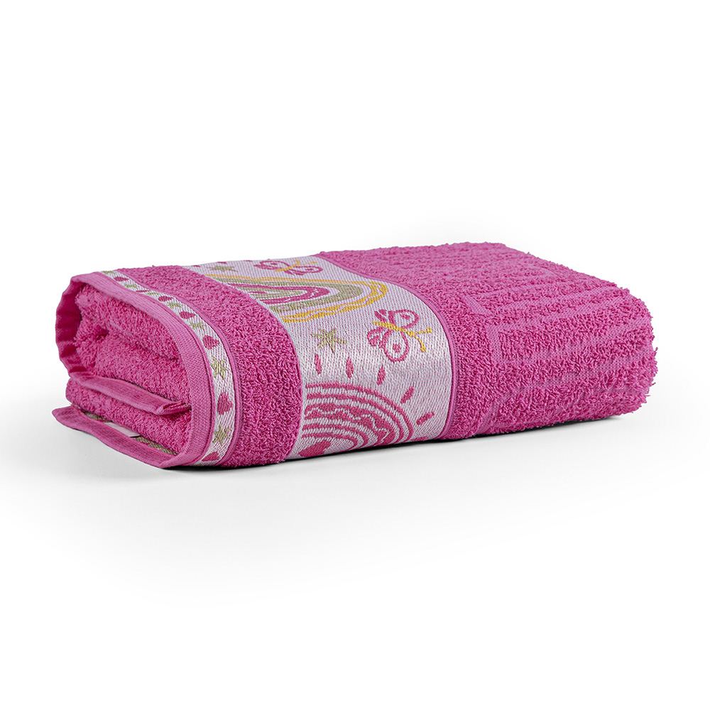 Toalha de Banho Kids Minimi 100% Algodão 1 Peça - Rainbow Pink