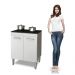 BALCÃO PARA COOKTOP 5 BOCAS 2 PORTAS BRANCO NAURU